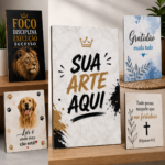Placa de MDF Personalizada A4 – Foto, Nome, Frase ou Logo